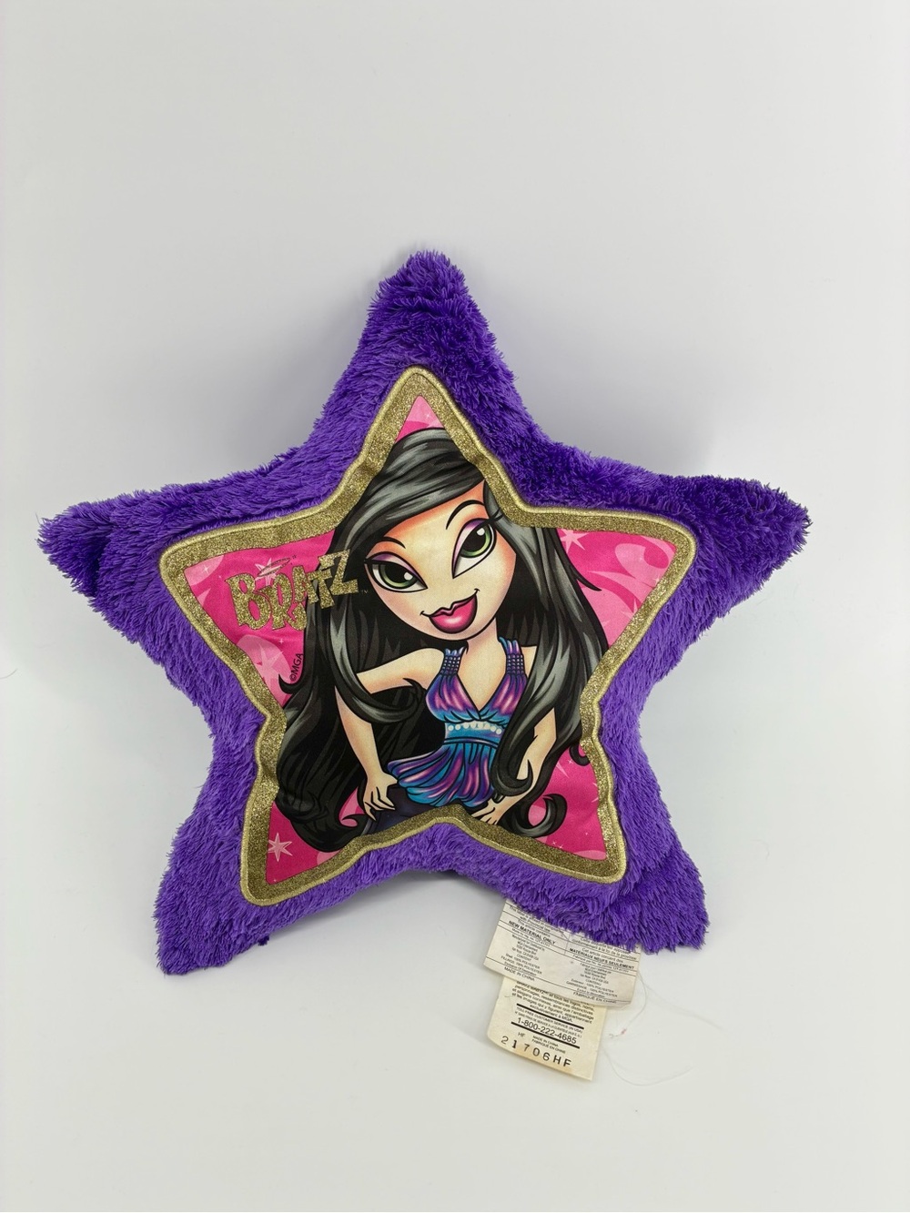 Vintage Bratz Purple Star Plush Pillow - Character Accent